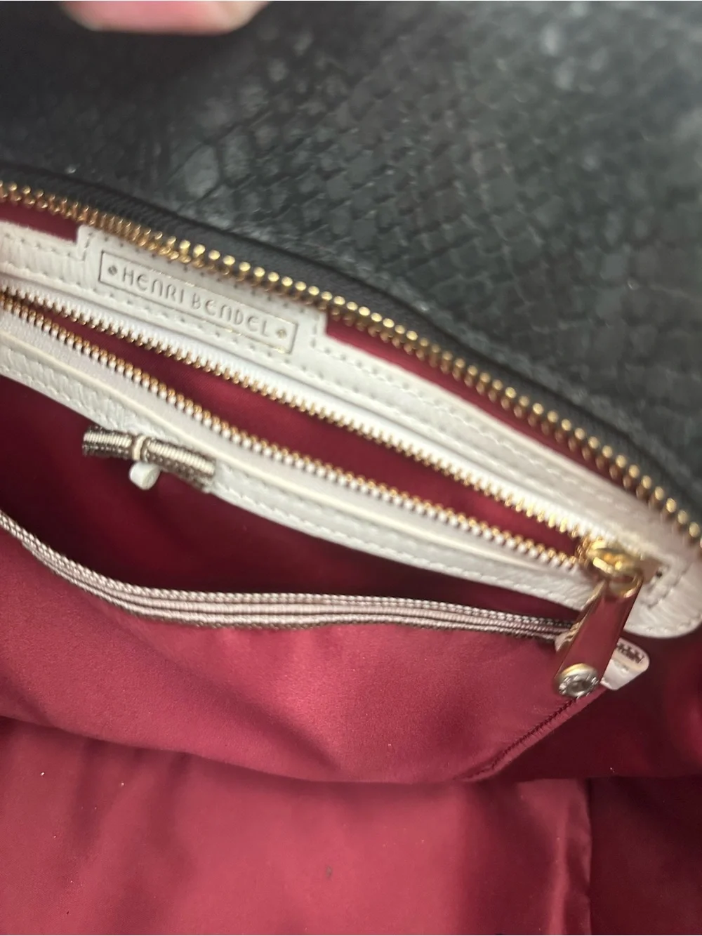 RARE Henri Bendel Black Python Snake Embossed Leather A-List Satchel Tote